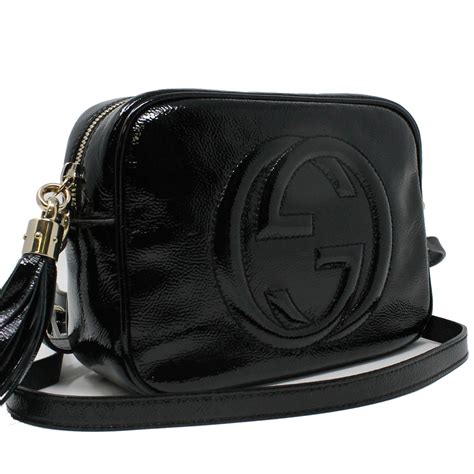 gucci soho disco black patent|gucci soho disco bag On Sale .